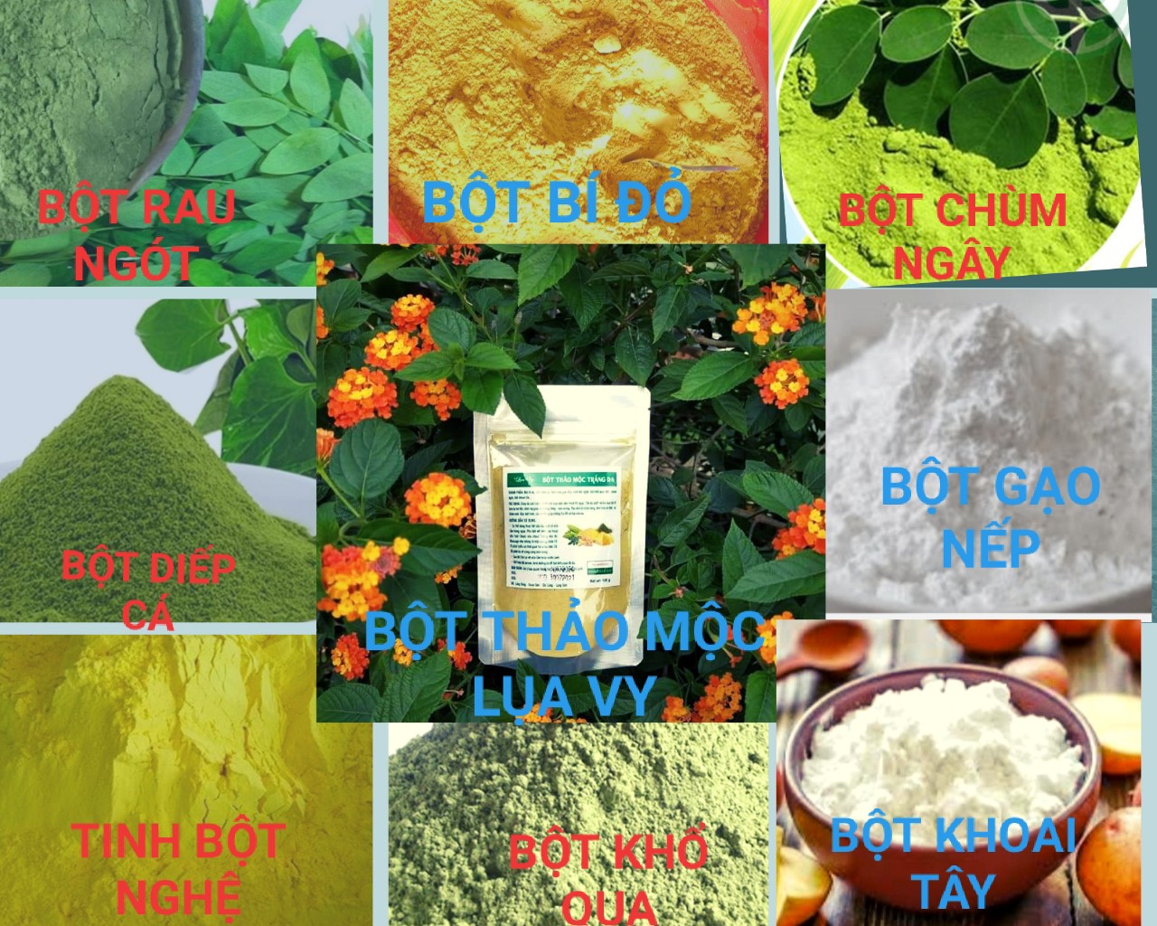 Bột thảo mộc trắng da Lụa Vy